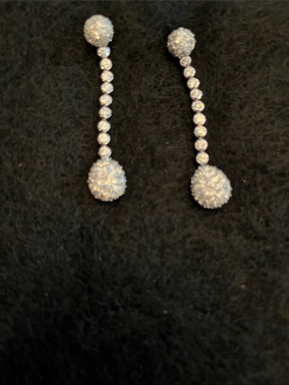 Crystal Drop Dangle Earrings - Silver-Tone